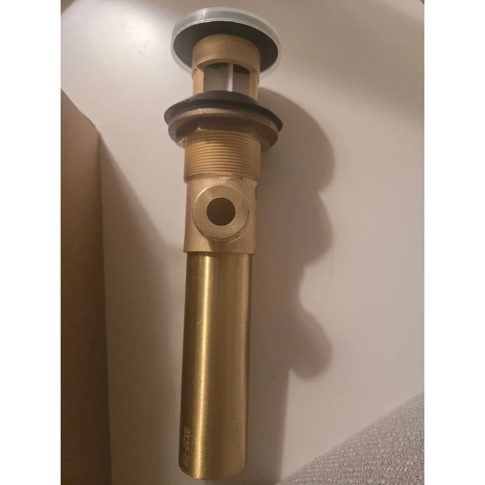 Black Matte top - Bathroom Sink Pop Up Drain Assembly W Overflow‎ Brass Finish
